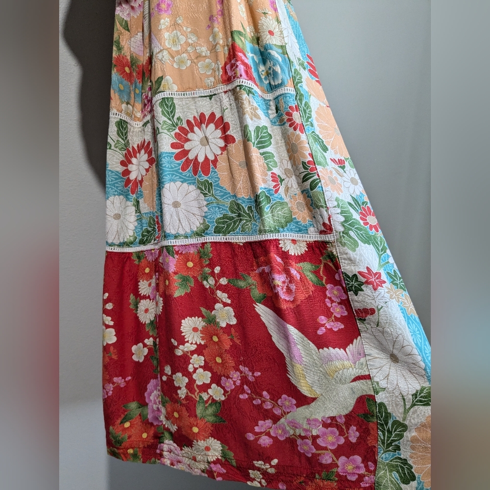 Spell And The Gypsy Collective Delilah Maxi Kimono Ruby OS Floral Boho - Picture 10 of 15